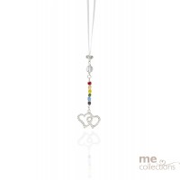 "Love" Rainbow Drop Charm with Crystal Heart  (NEW) 