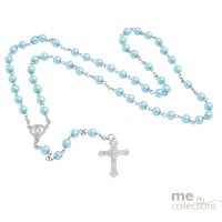 Blue Pearls Rosary Beads